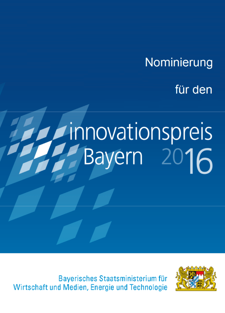 comforming für den Innovationspreis Bayern 2016 nominiert
